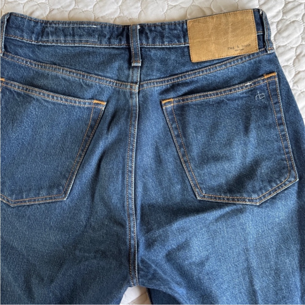 rag & bone Women's Straight Leg Jeans - Dark Blue - Picture 6 of 9